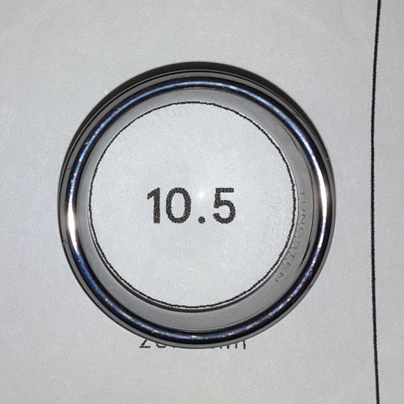 Two Tone Tungsten Carbide Men's Wedding Band, Size; 10.5, Engraved; I Love You - Picture 6 of 15